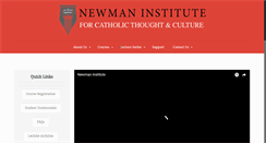 Desktop Screenshot of newmaninstitute.com