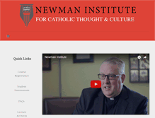 Tablet Screenshot of newmaninstitute.com